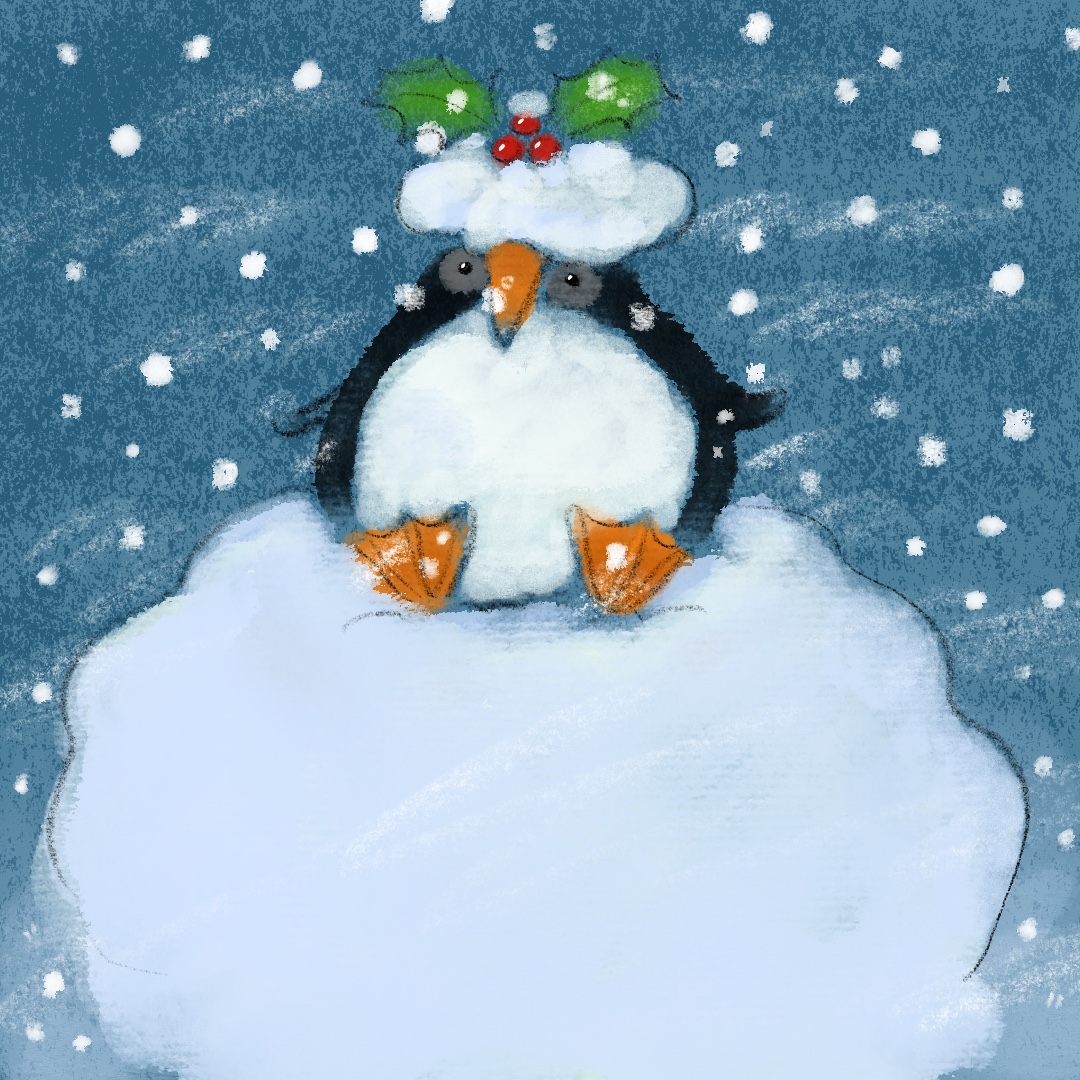 Christmas penguin.